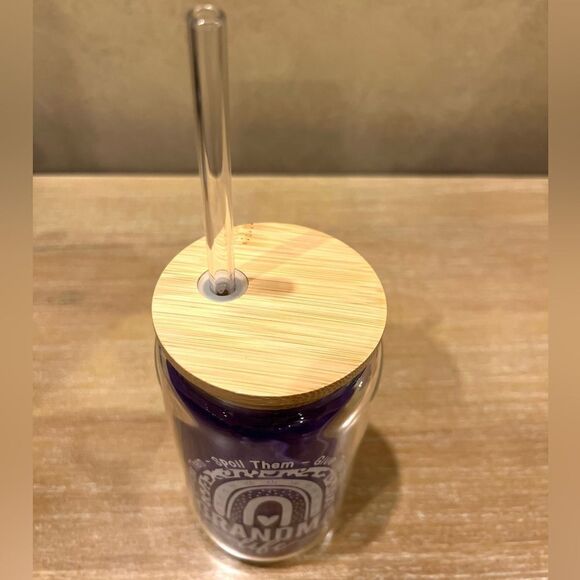 Glass cup- Grandma Life NIB - Picture 3 of 4